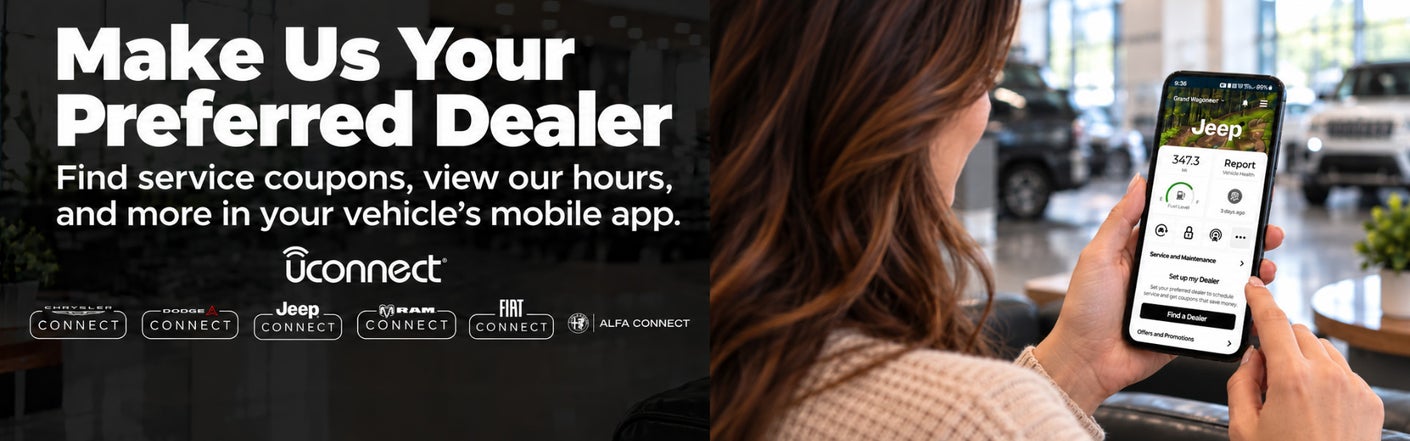 uconnect® make us your preferred dealer | Freedom Chrysler Dodge Jeep RAM FIAT By Ed Morse in Durant OK