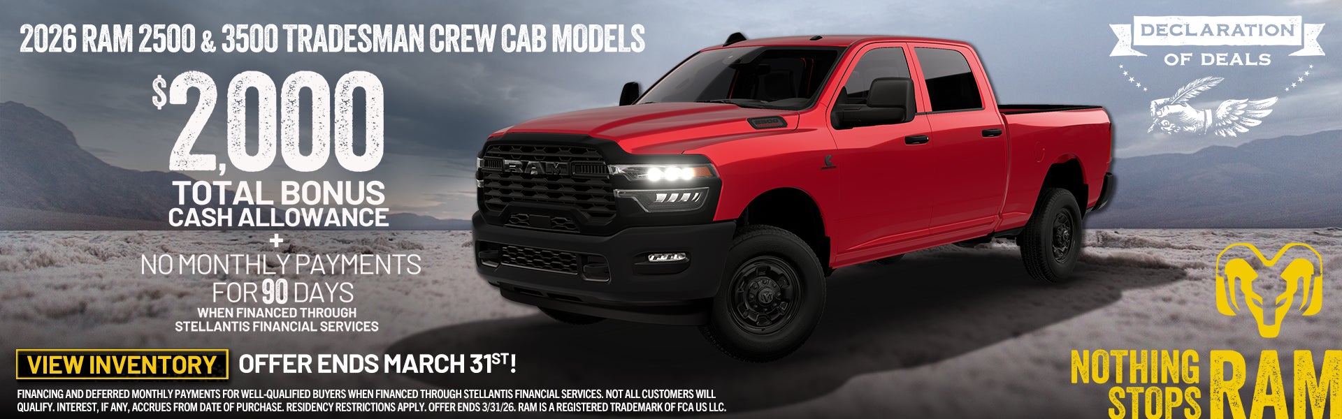 2026 RAM 2500 and 3500 Tradesman